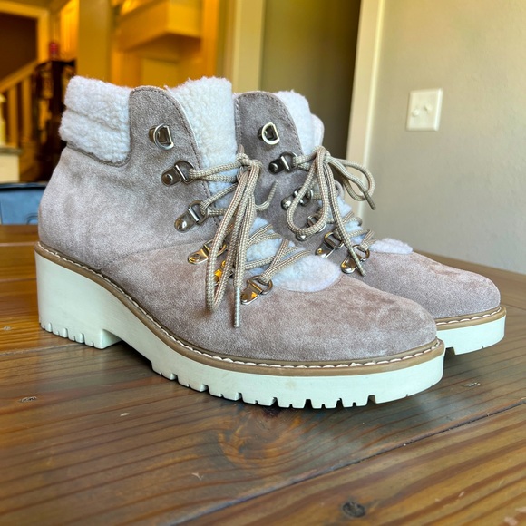 Sonoma Faux Fur Heel Boot - Ortholite Eco lumbartaupe Women’s 9.5 - Picture 1 of 10